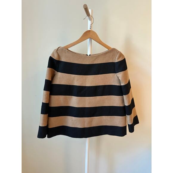 Stella McCartney Wool and Camel Hair Striped Bateau Top, Size 4 (IT 40) - Picture 1 of 4